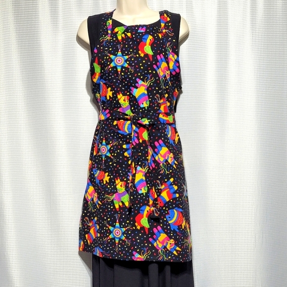 Chefs Apron Festive Madi Gras Carnival Colors - Picture 1 of 3